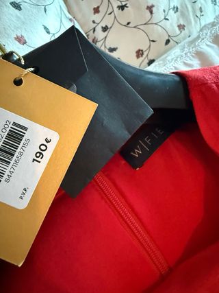 Vestido Fiesta Rojo Volantes T. S