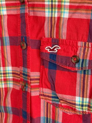 Camisa Hollister cuadros roja