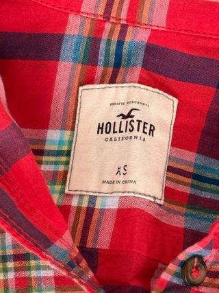 Camisa Hollister cuadros roja