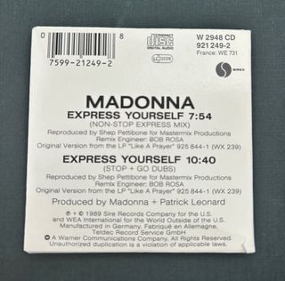 Madonna MiniCD Express Yourself Remixes