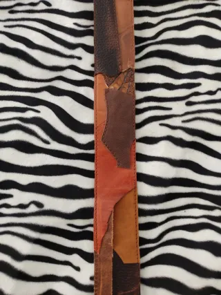 Correa patchwork 100% cuero guitarra bajo