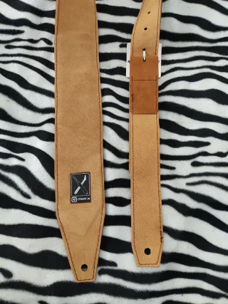 Correa patchwork 100% cuero guitarra bajo