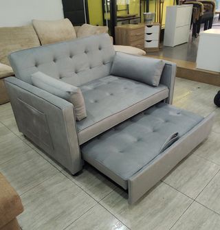 Sofá Cama 2 Plazas Matrimonial Terciopelo –