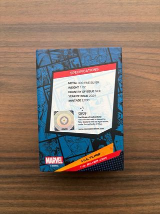 Moneda Plata Marvel Spider-Man vs Vulture 1 oz