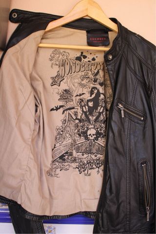 Chaqueta Piel Negra Oakwood Talla M