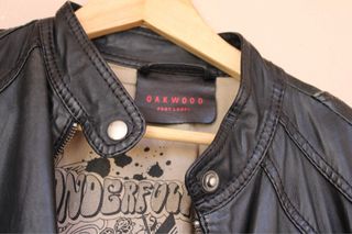 Chaqueta Piel Negra Oakwood Talla M