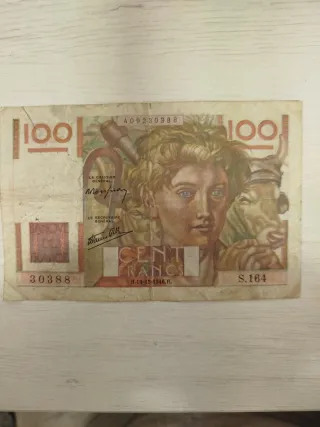 Billete 100 Francos circulados