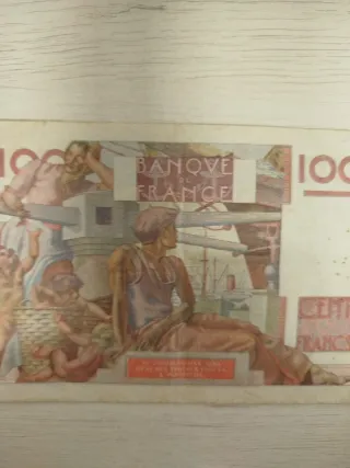 Billete 100 Francos Franceses 1946 circulado