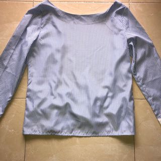 Blusa elegante rayas azul y blanco