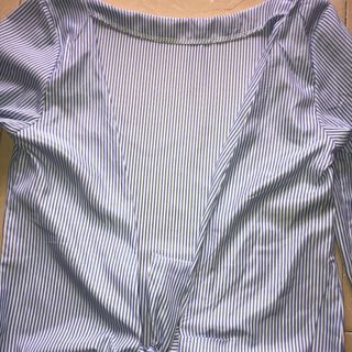 Blusa elegante rayas azul y blanco