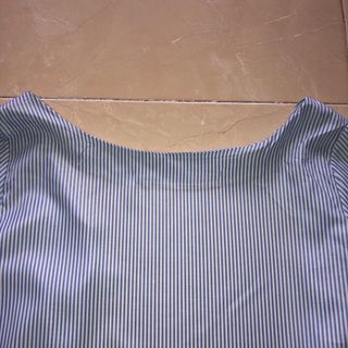 Blusa elegante rayas azul y blanco