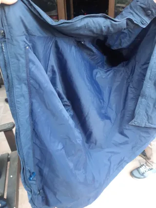 Parka de trabajo azul con reflectantes