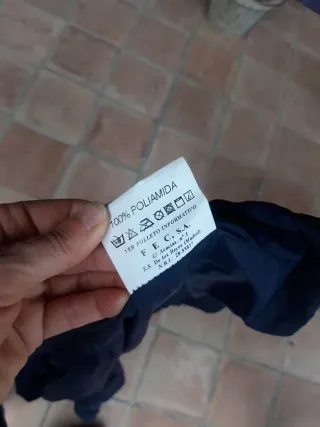 Parka de trabajo azul con reflectantes
