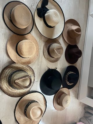 Lote 11 Sombreros Mujer Beige y Marrón