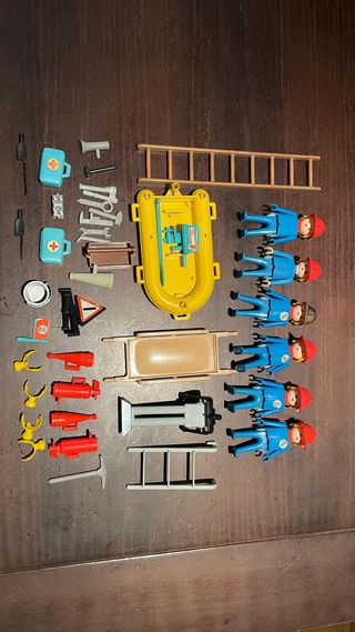 Playmobil: Camión bomberos, yate y excavadora