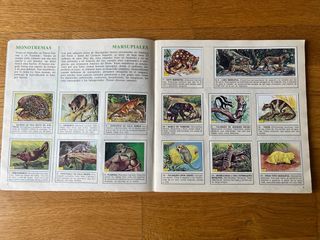 Lote 6 álbumes de cromos animales antiguos