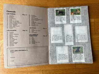 Lote 6 álbumes de cromos animales antiguos