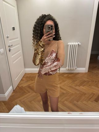 Body Elisabetta Franchi - Oro e Rosa Cipria