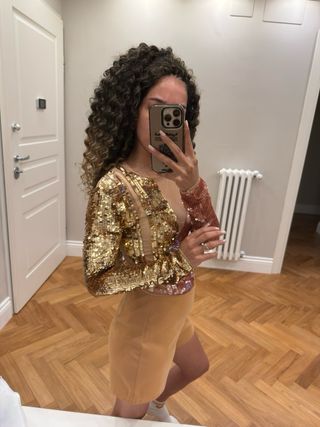 Body Elisabetta Franchi - Oro e Rosa Cipria