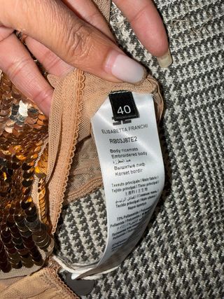 Body Elisabetta Franchi - Oro e Rosa Cipria