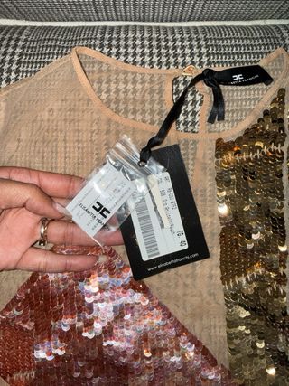 Body Elisabetta Franchi - Oro e Rosa Cipria