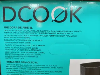 Freidora Dcook 4.6L Negra