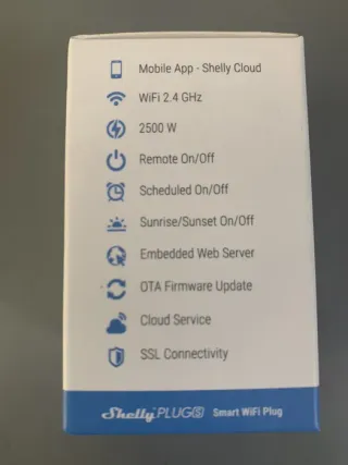 Shelly Plug S 2500W Smart WiFi Plug