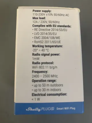 Shelly Plug S 2500W Smart WiFi Plug