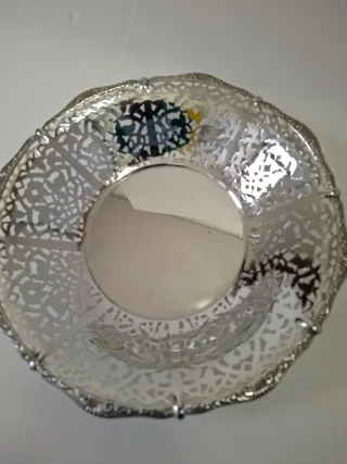 Portafrutta Alfra anni '70 acciaio traforato