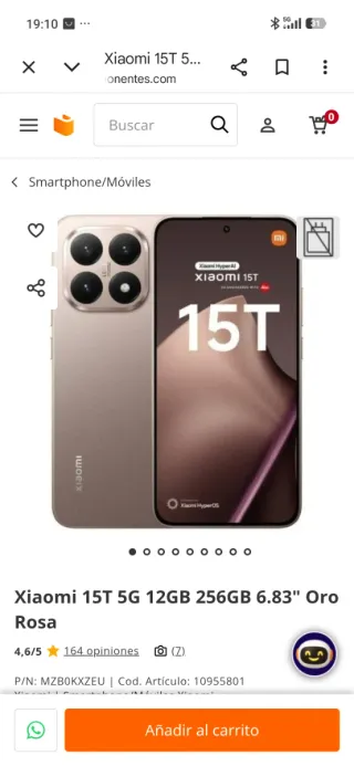 Xiaomi 15T Ram 12gb memoria 256gb color Rosa