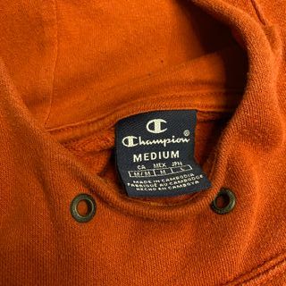 Sudadera Champion naranja con logo en relieve