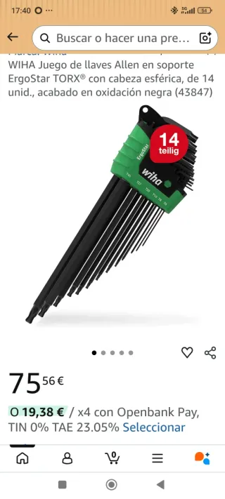 Juego Llaves Torx Wiha 13 Piezas, nuevo