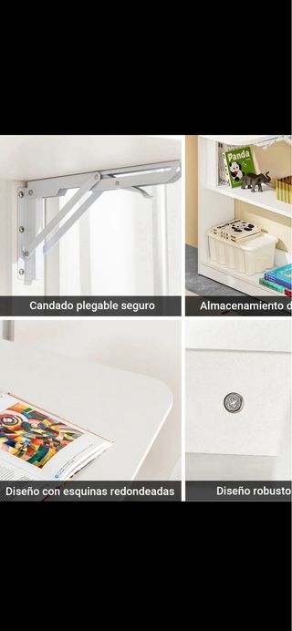 Escritorio plegable blanco sin usar