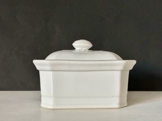 🇫🇷 Mantequillera porcelana blanca