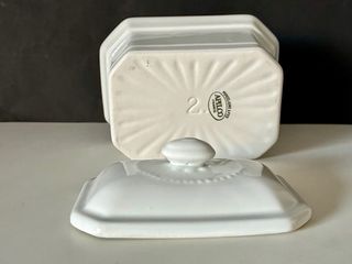 🇫🇷 Mantequillera porcelana blanca