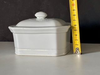 🇫🇷 Mantequillera porcelana blanca