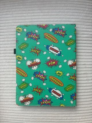 Funda iPad Verde Estampado Cómics