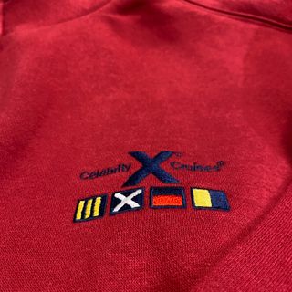 Sudadera Roja Media Cremallera