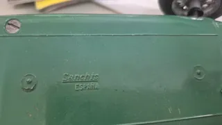 Coche de carreras antiguo verde marca Sanchis