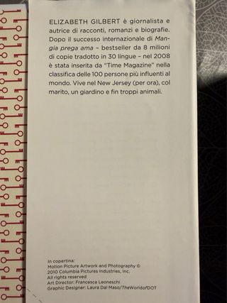 Libro mangia prega ama
