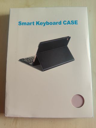 Funda Teclado Bluetooth Rosa + Ratón Inalámbrico