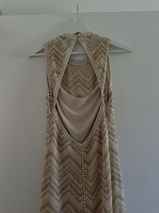 Vestido Guess Crochet Largo Espalda Abierta Talla