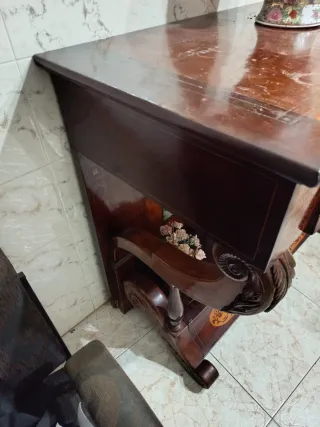 Consola Antigua Madera Caoba
