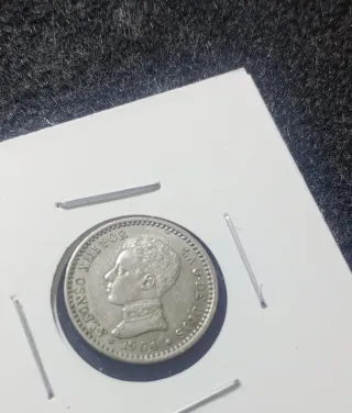 Moneda de plata Alfonso XIII 1904