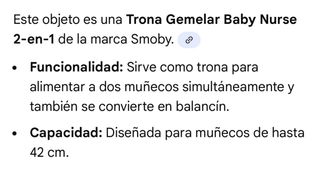 Trona gemelar Baby Nurse Simba
