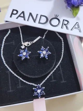Conjunto Pandora Herbario Azul Brillante
