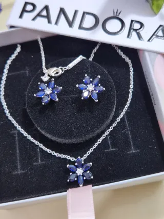 Conjunto Pandora Herbario Azul Brillante