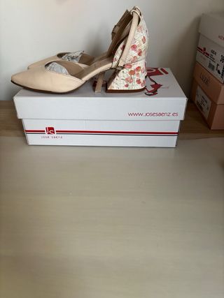 Zapatos Jose Saenz Primavera Beige/Rosa