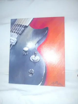 Cuadro Guitarra Eléctrica Negro y Rojo