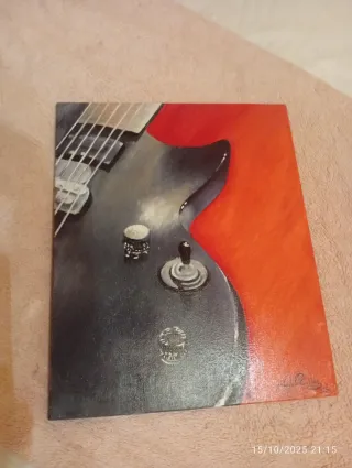 Cuadro Guitarra Eléctrica Negro y Rojo